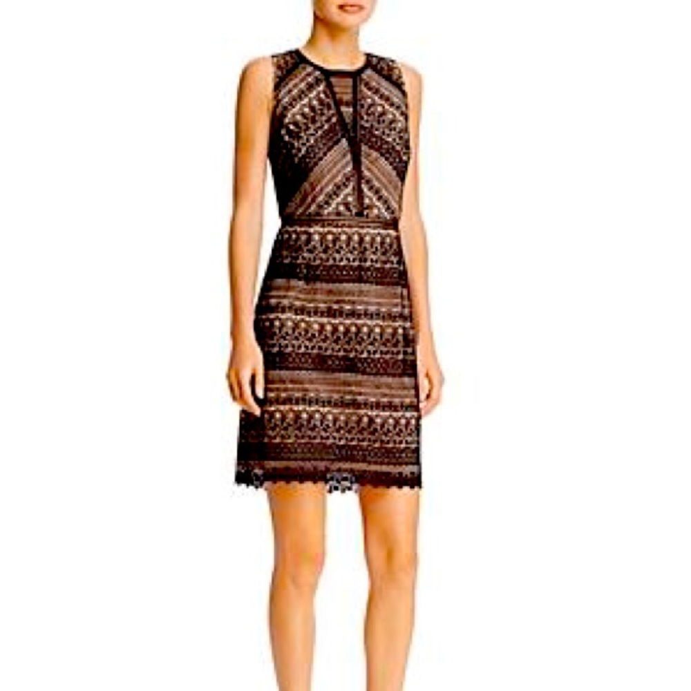 Aqua Sleeveless Lace Dress